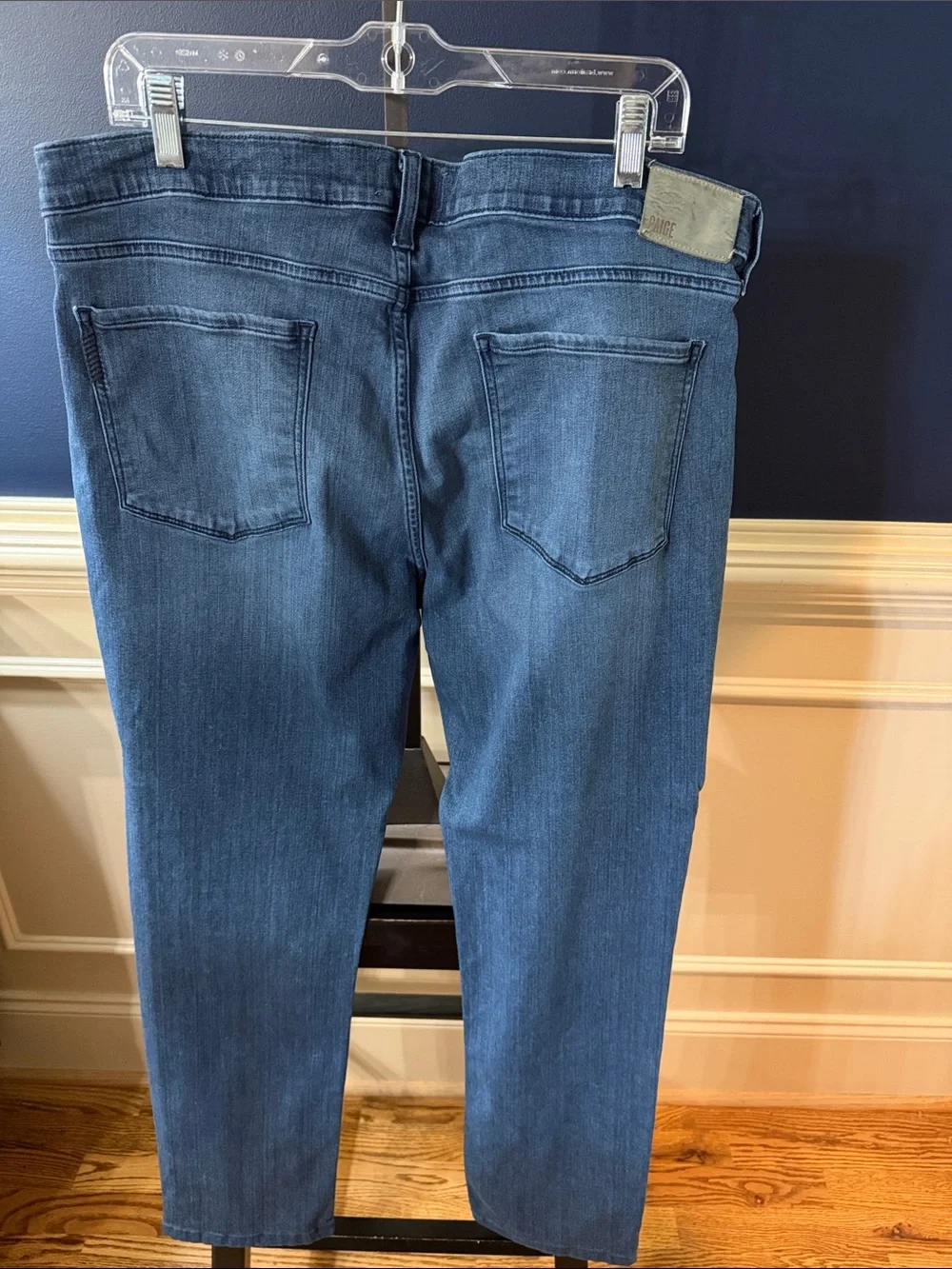 PAIGE Men's Dark Blue Skinny Jeans